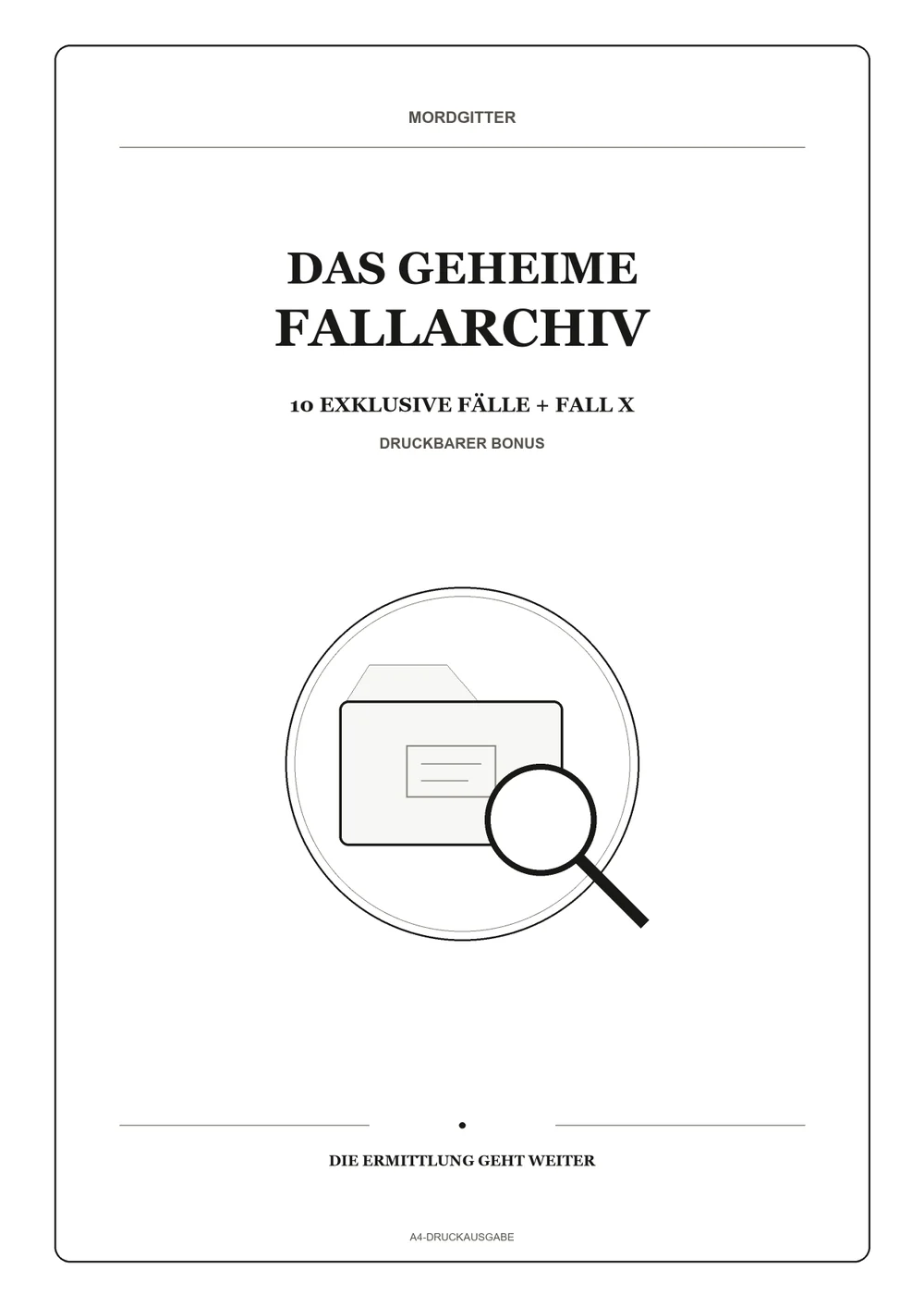 Titelseite des Bonus-PDF Das geheime Fallarchiv